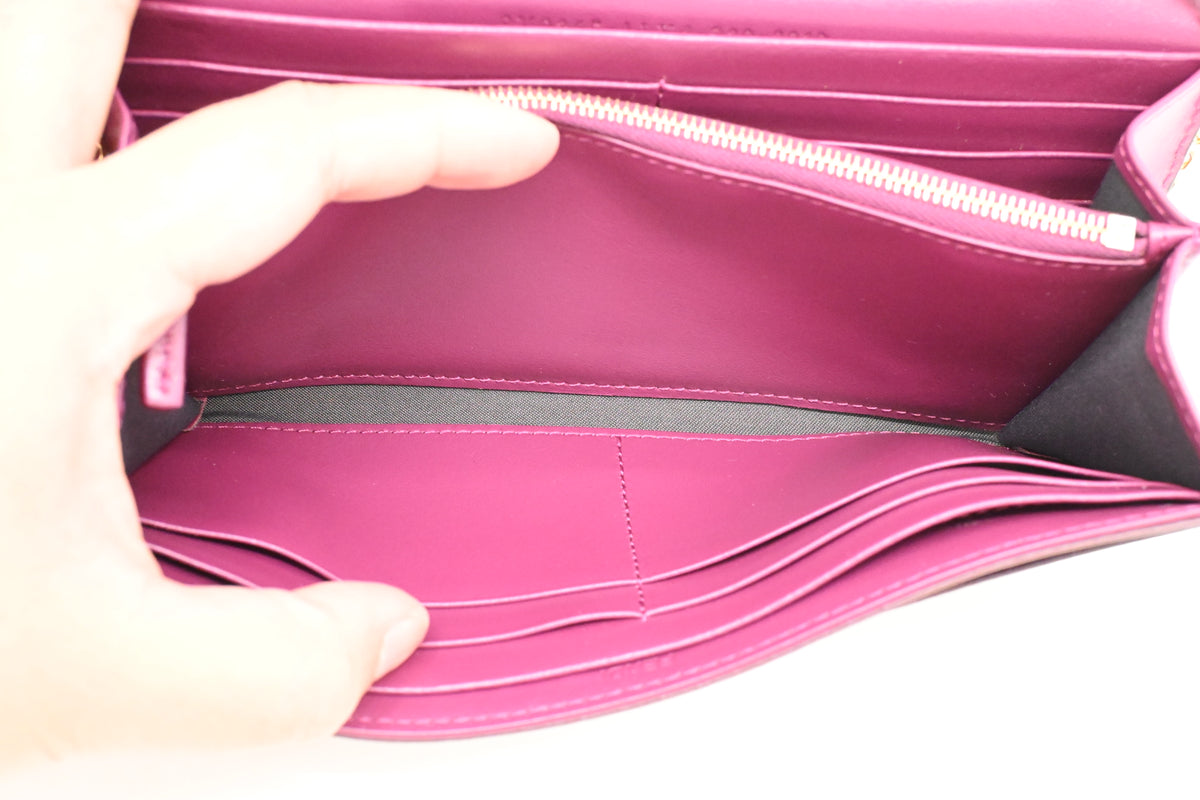 Fendi Wallet on Chain in Purple Leather