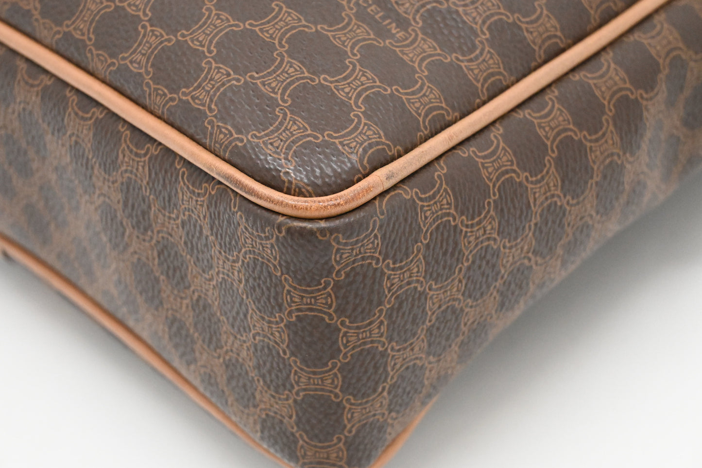 Celine Business Bag in Brown Macadam Canvas