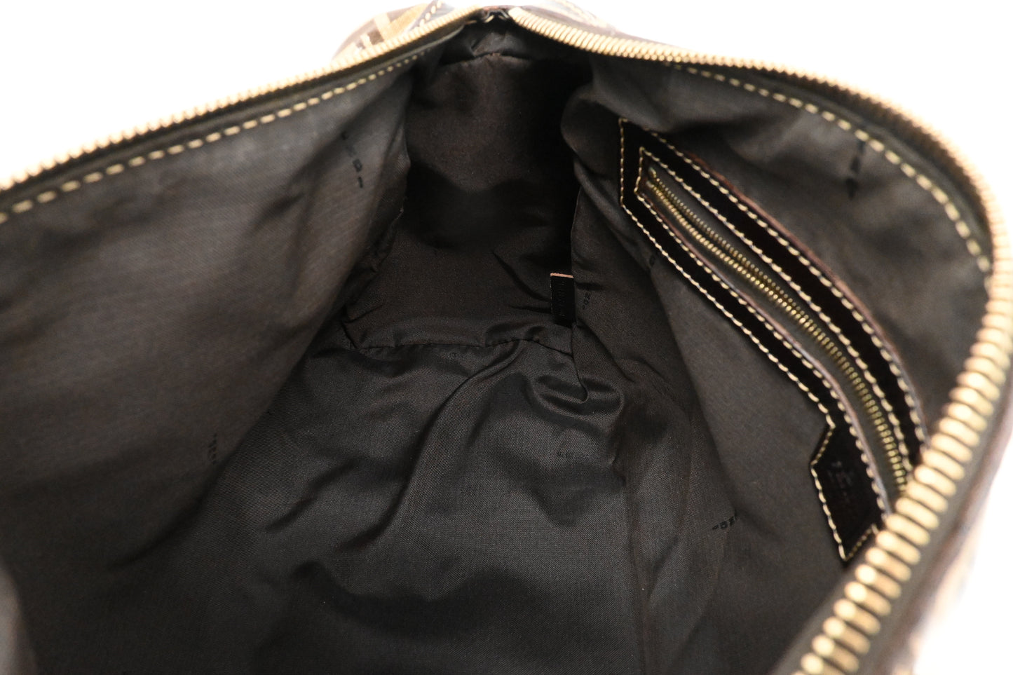 Fendi Boston Bag in Zucchino Coated Canvas