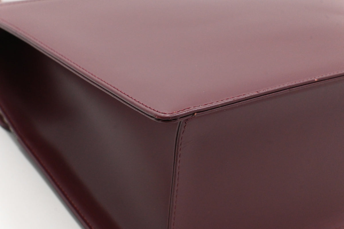 Burberry Shoulder Bag in Burgundy Leather