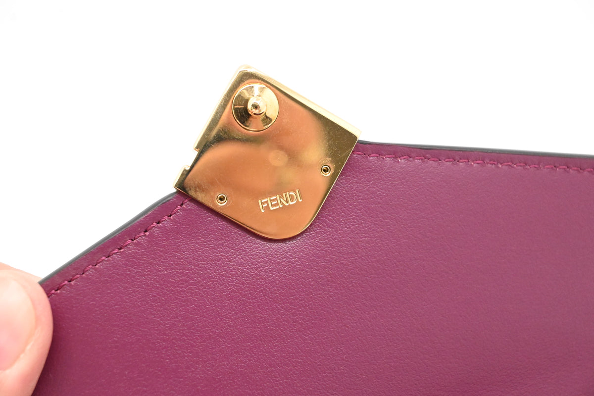 Fendi Wallet on Chain in Purple Leather
