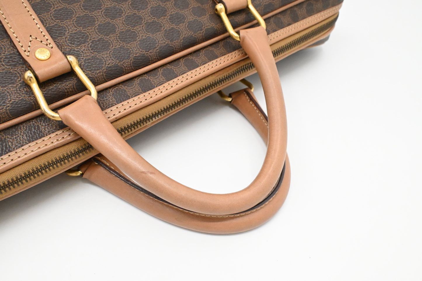 Celine Business Bag in Brown Macadam Canvas