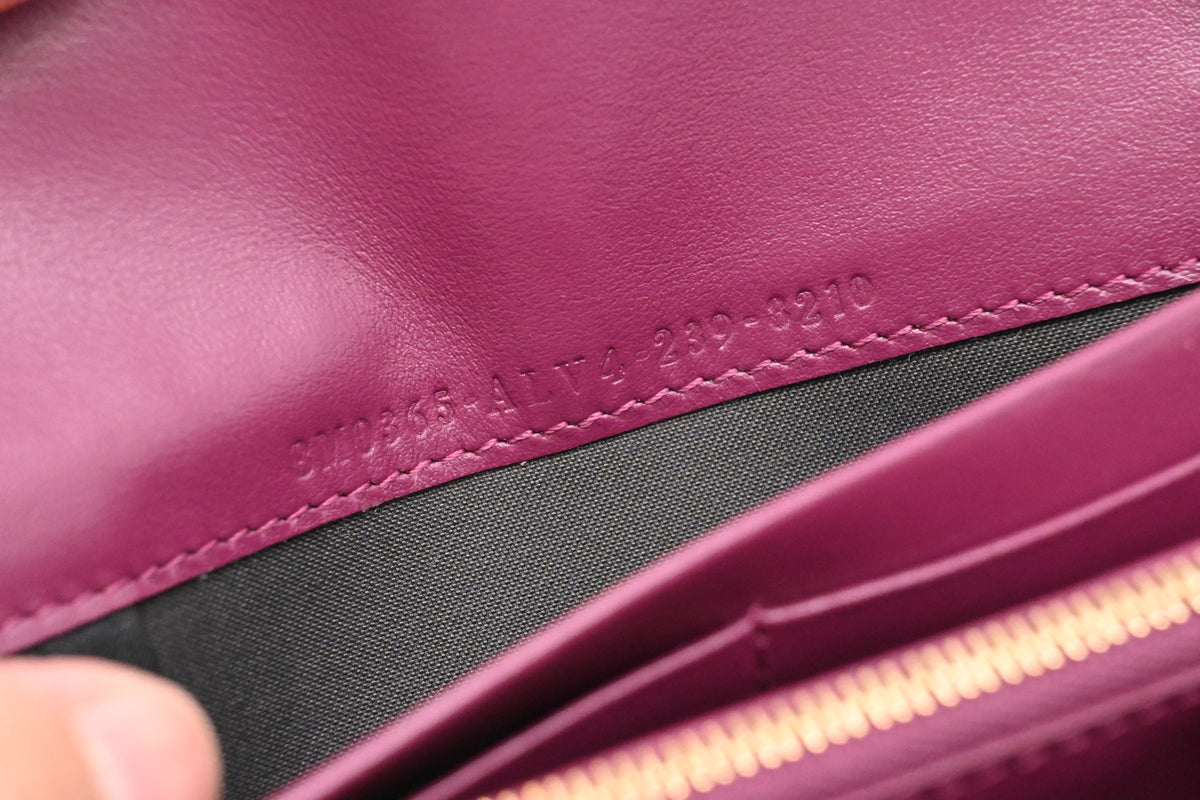 Fendi Wallet on Chain in Purple Leather