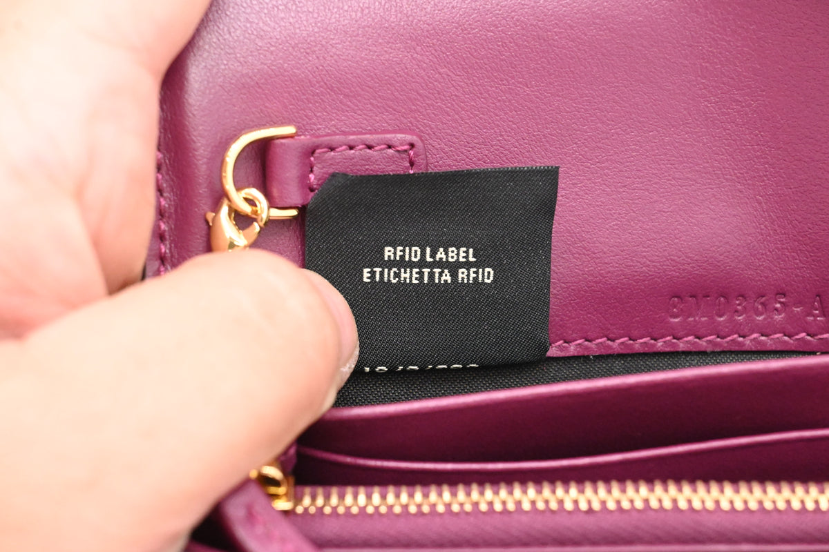 Fendi Wallet on Chain in Purple Leather