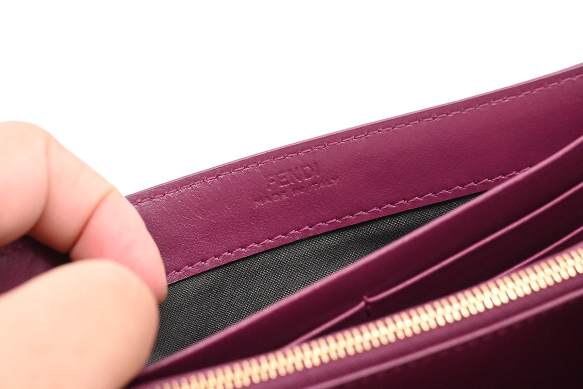 Fendi Wallet on Chain in Purple Leather