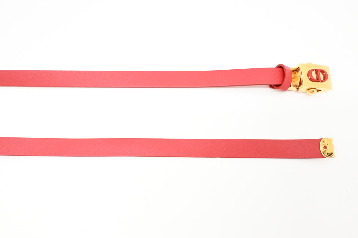 Dior Belt in Red Leather