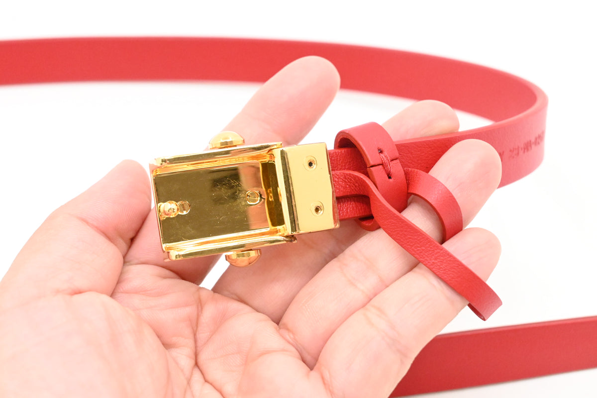 Dior Belt in Red Leather