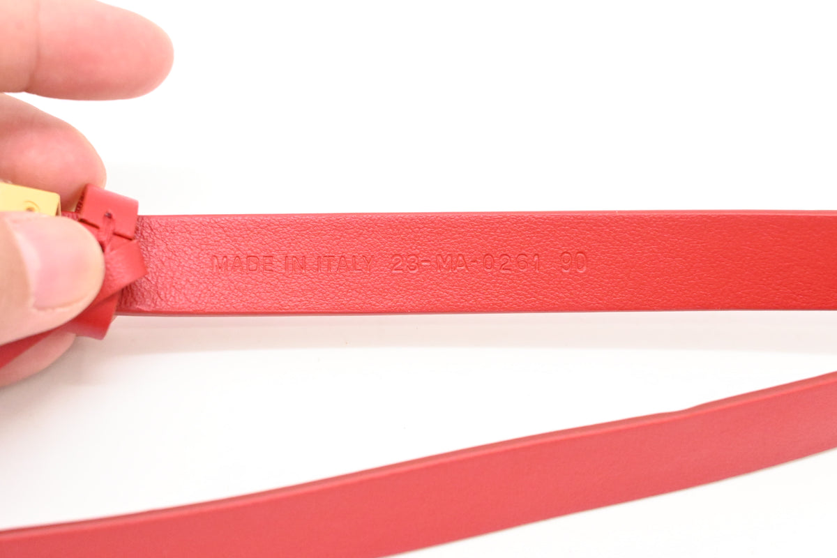 Dior Belt in Red Leather