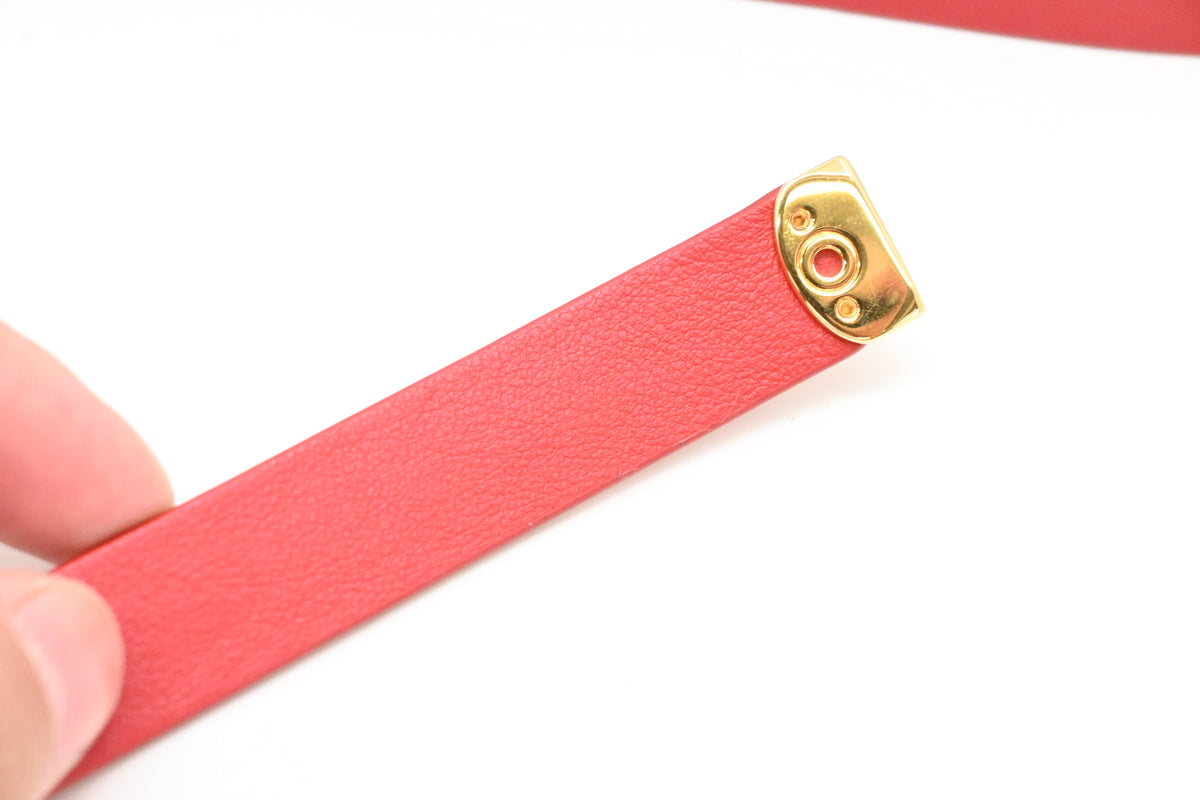 Dior Belt in Red Leather