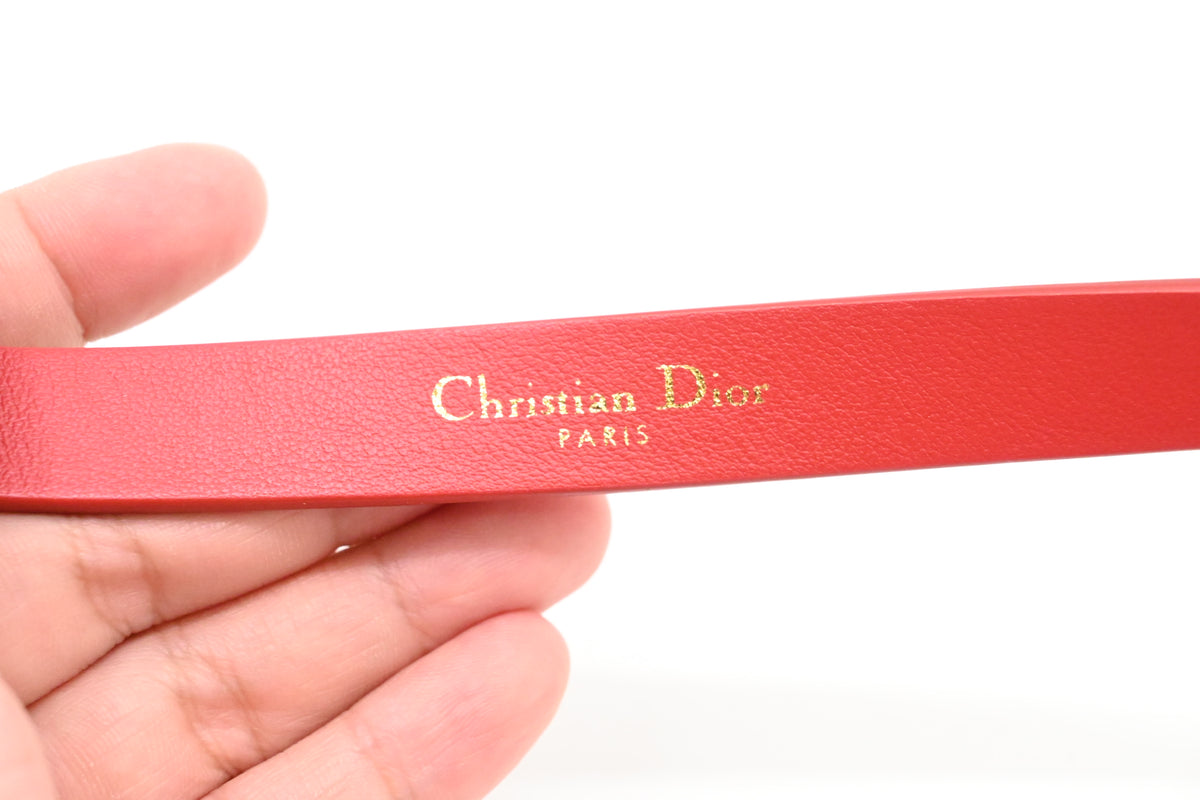 Dior Belt in Red Leather