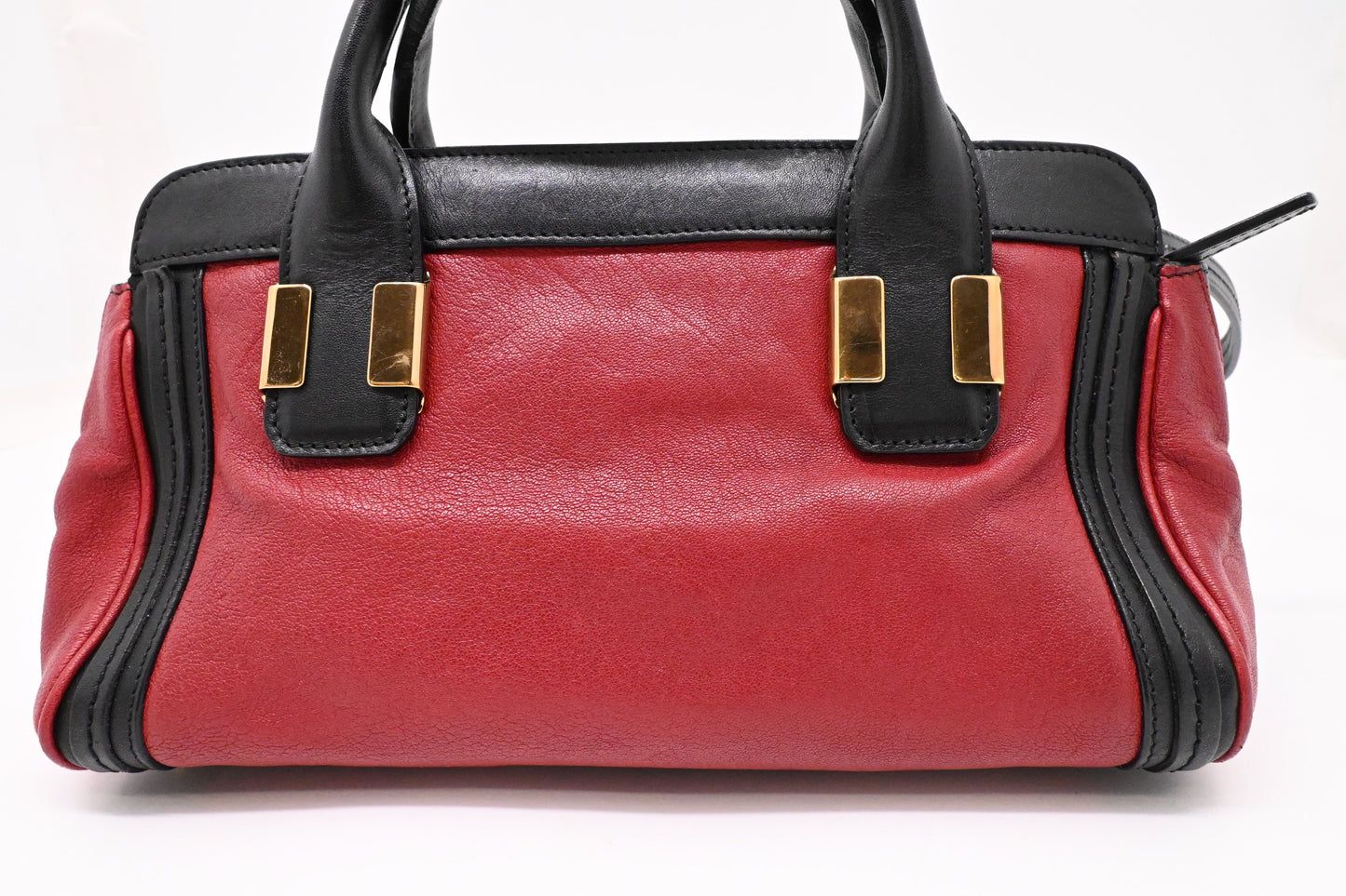 Chloe Alice 2way Bag in Black and Red Leather