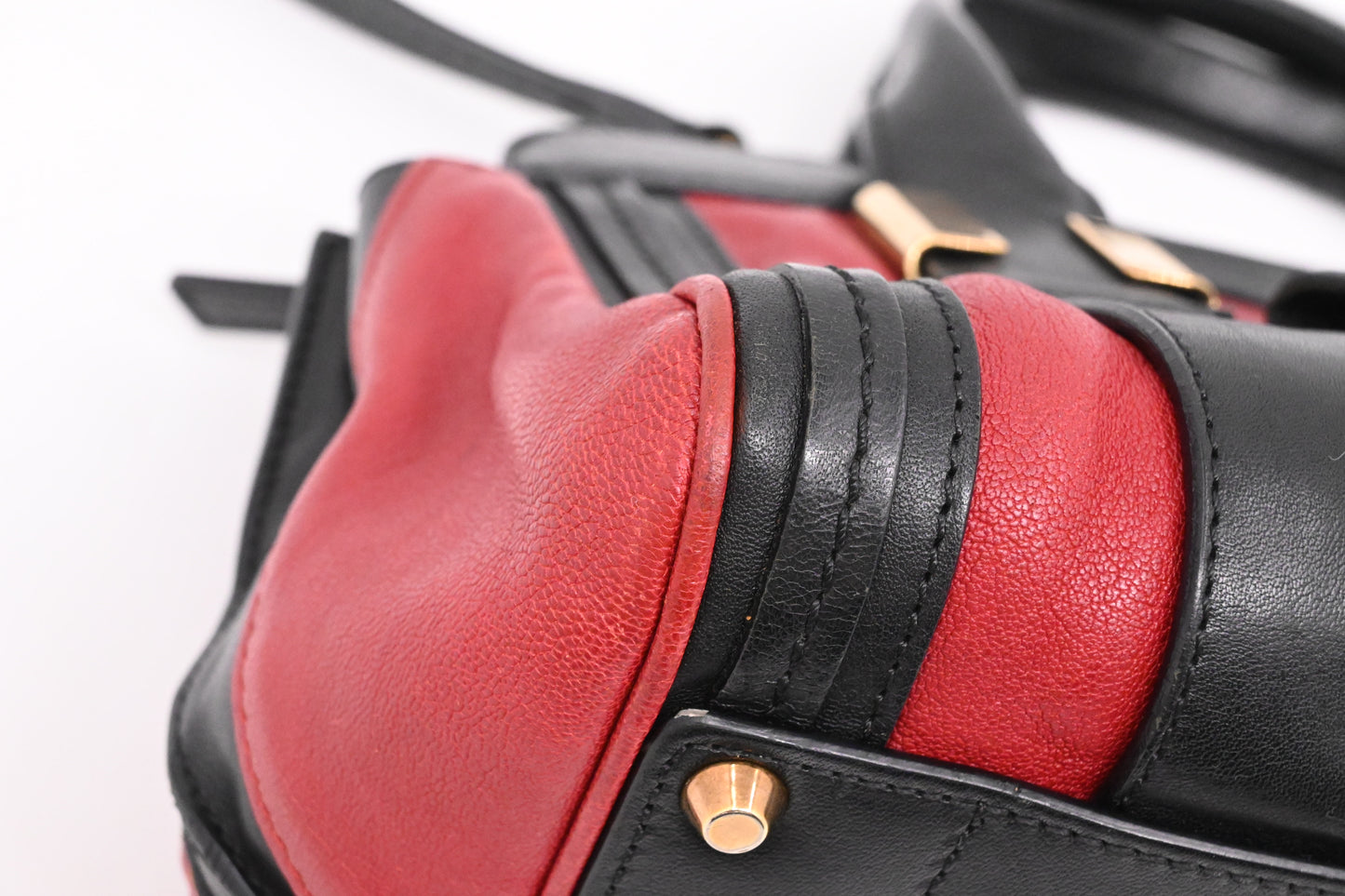 Chloe Alice 2way Bag in Black and Red Leather