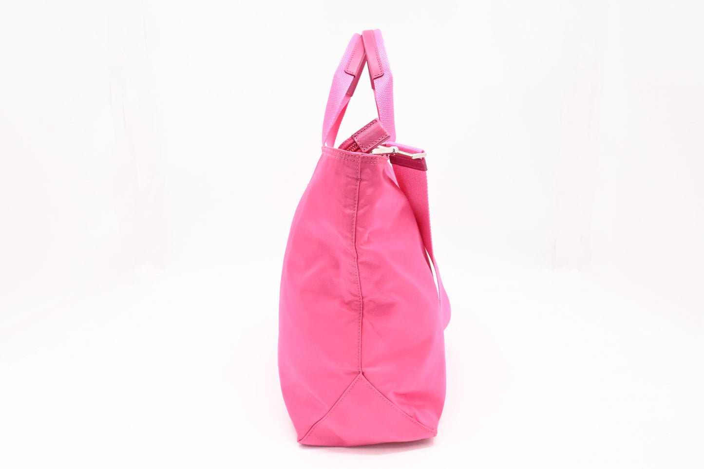 Prada Two Way Tote Bag in Pink Nylon