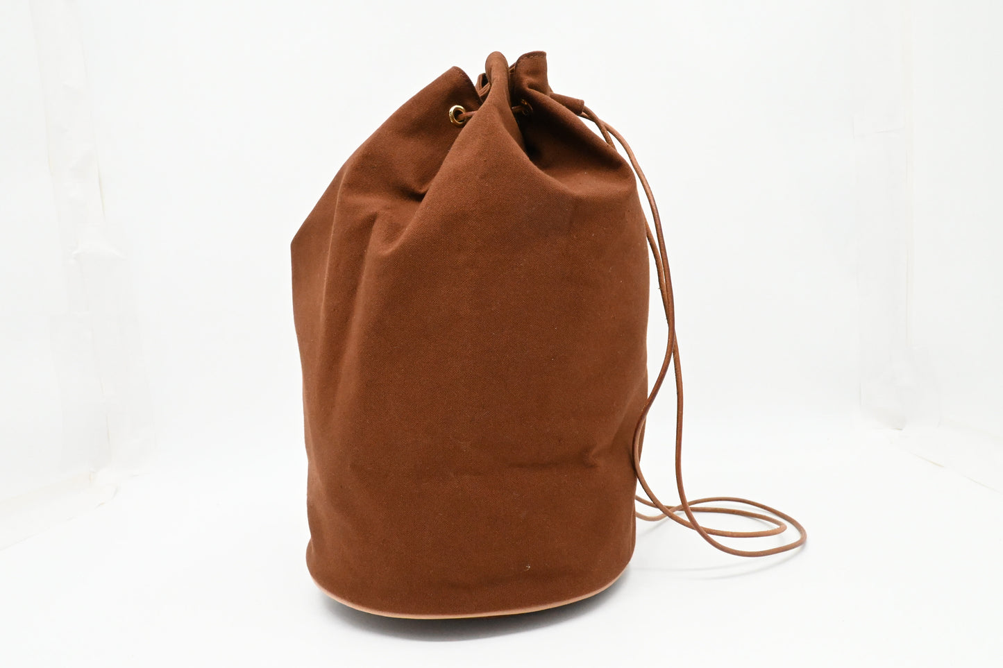 Hermes Polochon Mimile in Brown Canvas