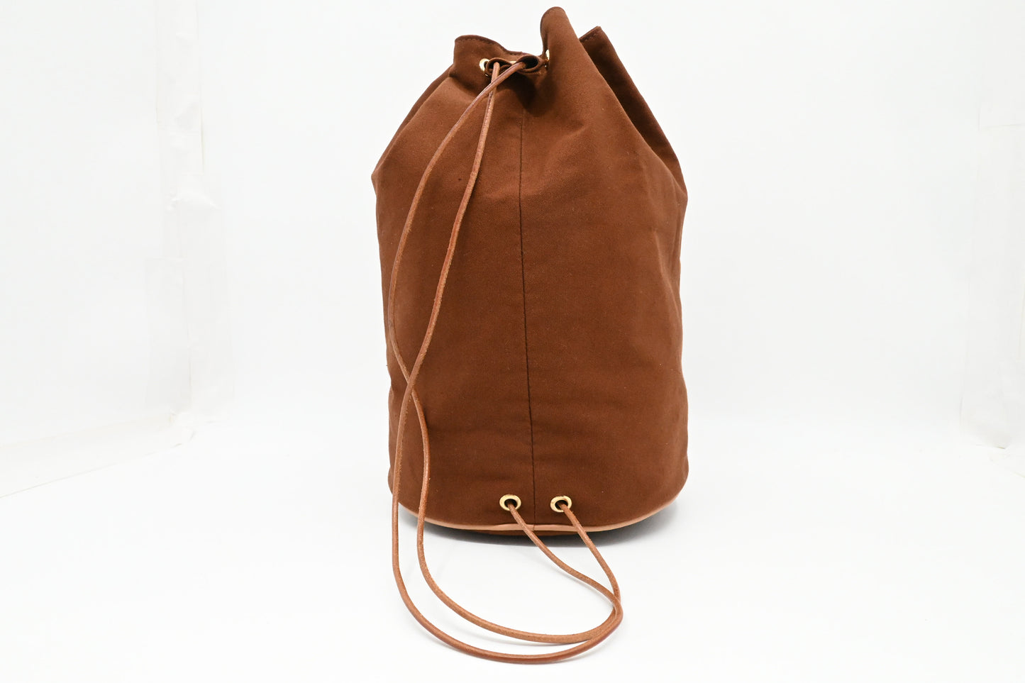 Hermes Polochon Mimile in Brown Canvas