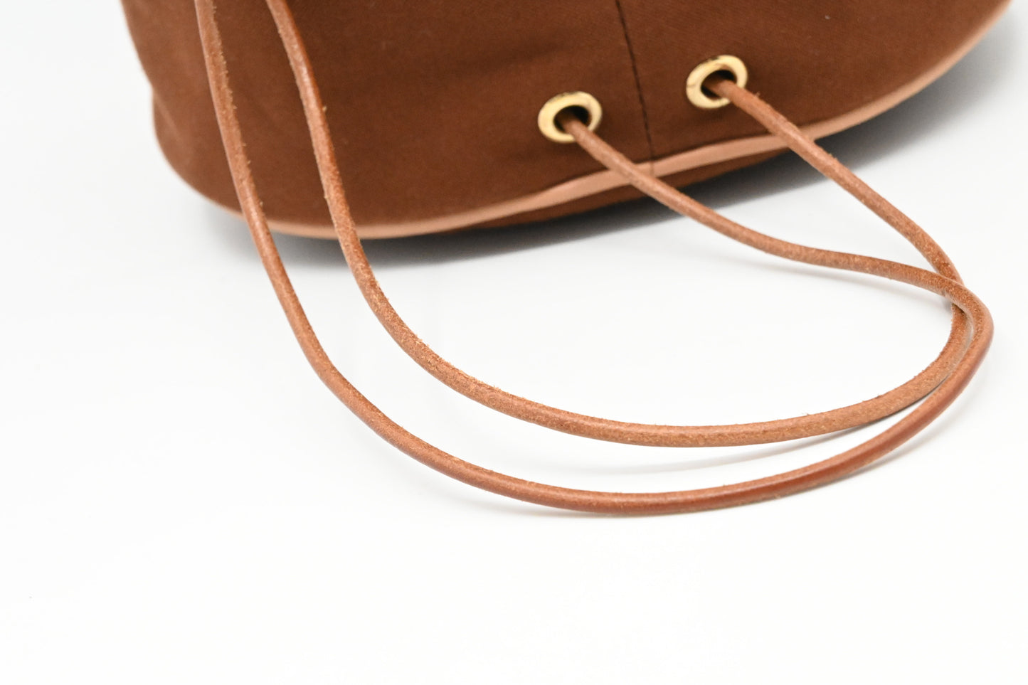 Hermes Polochon Mimile in Brown Canvas