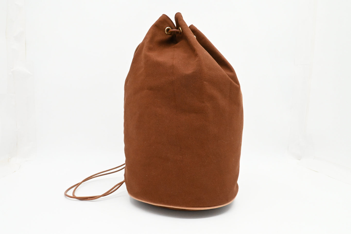 Hermes Polochon Mimile in Brown Canvas