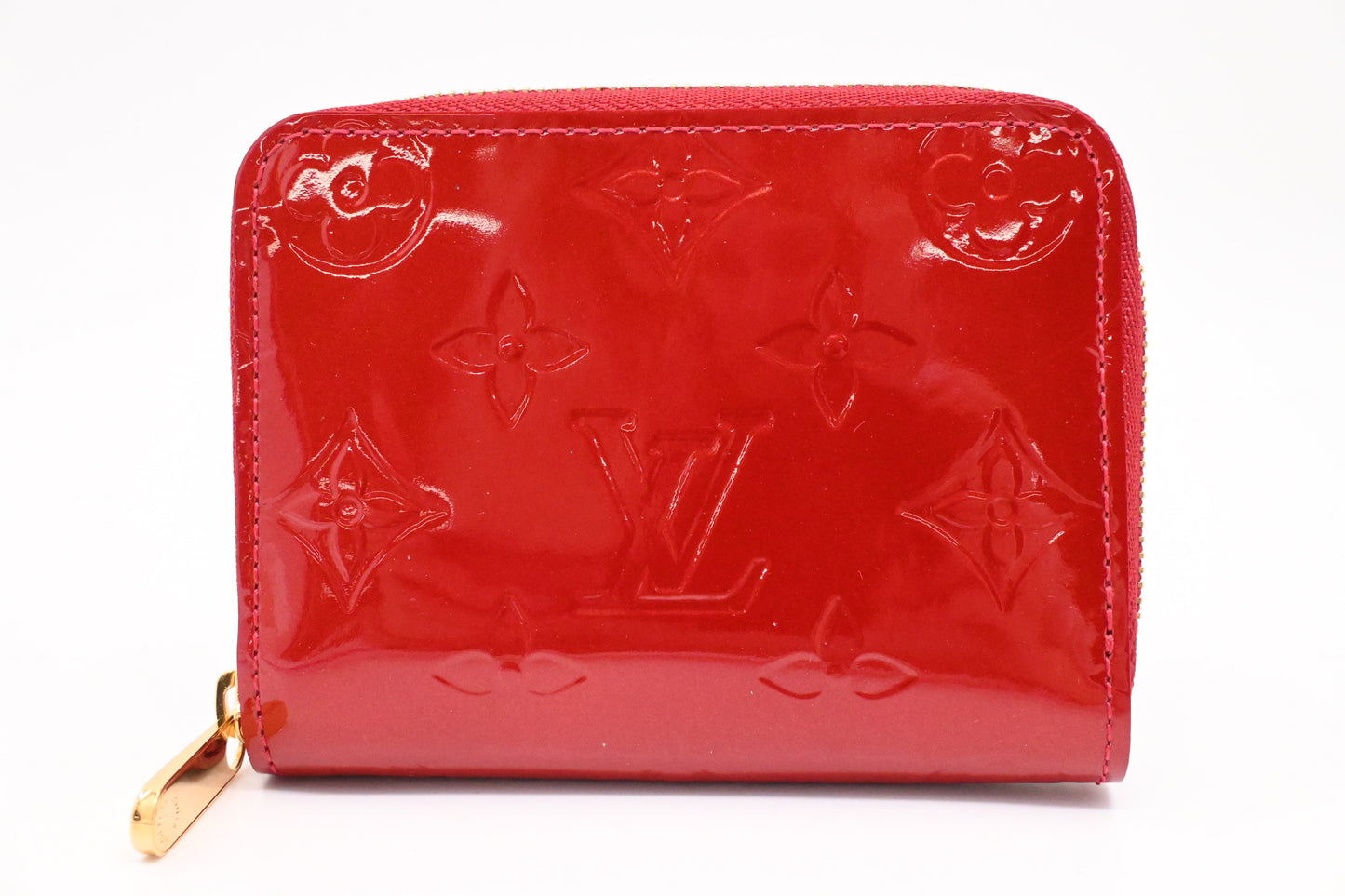 Louis Vuitton Zippy Coin Case in Red Vernis Leather