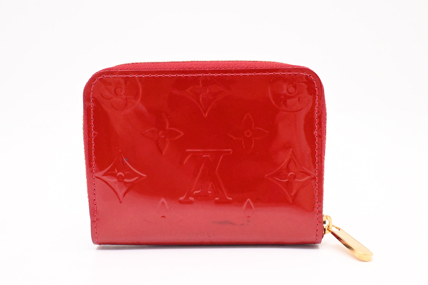 Louis Vuitton Zippy Coin Case in Red Vernis Leather