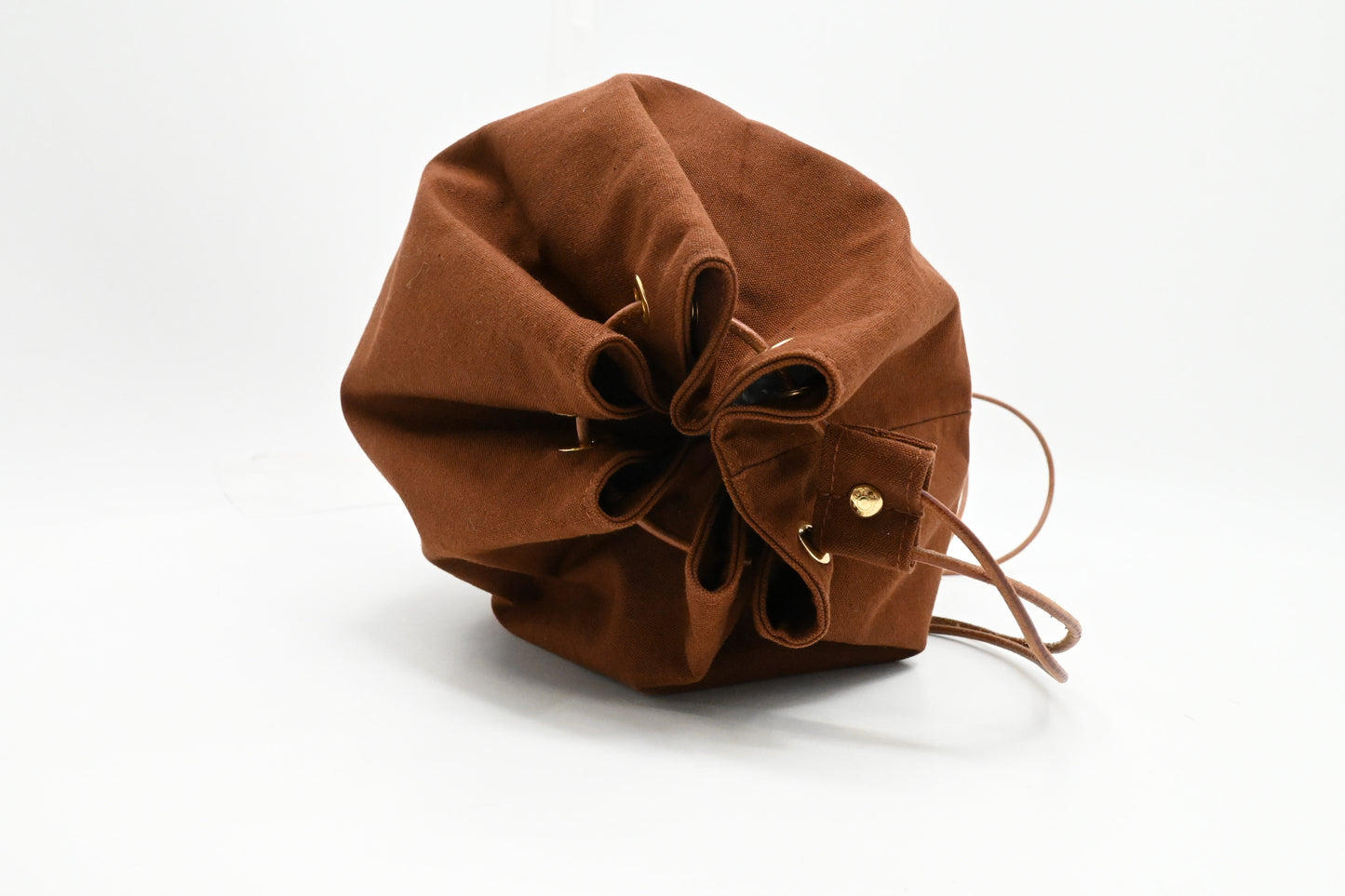 Hermes Polochon Mimile in Brown Canvas