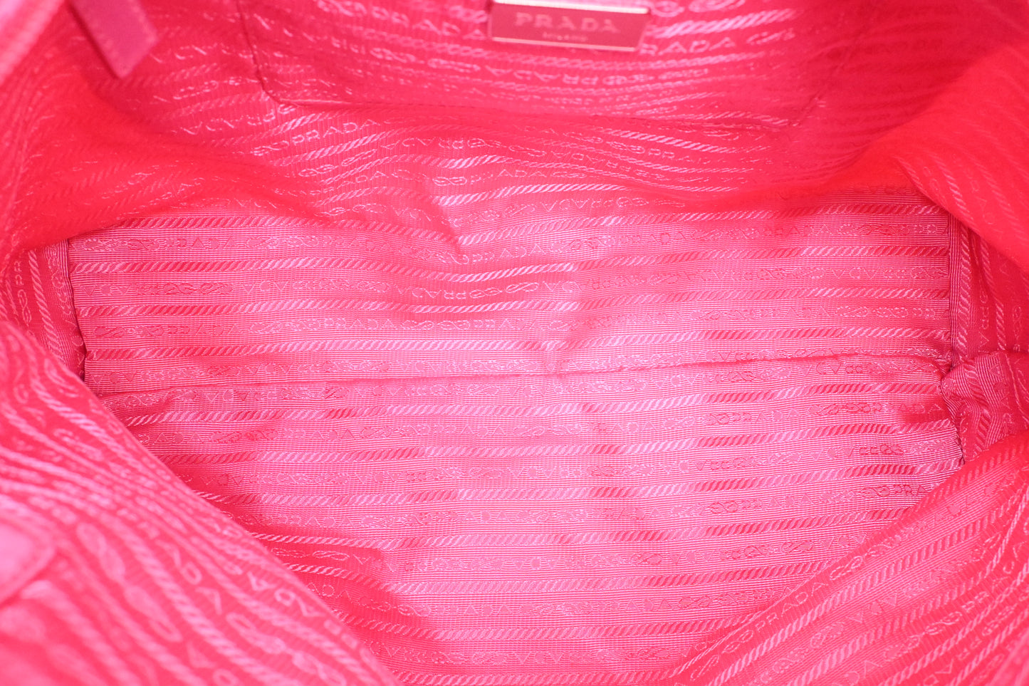 Prada Two Way Tote Bag in Pink Nylon