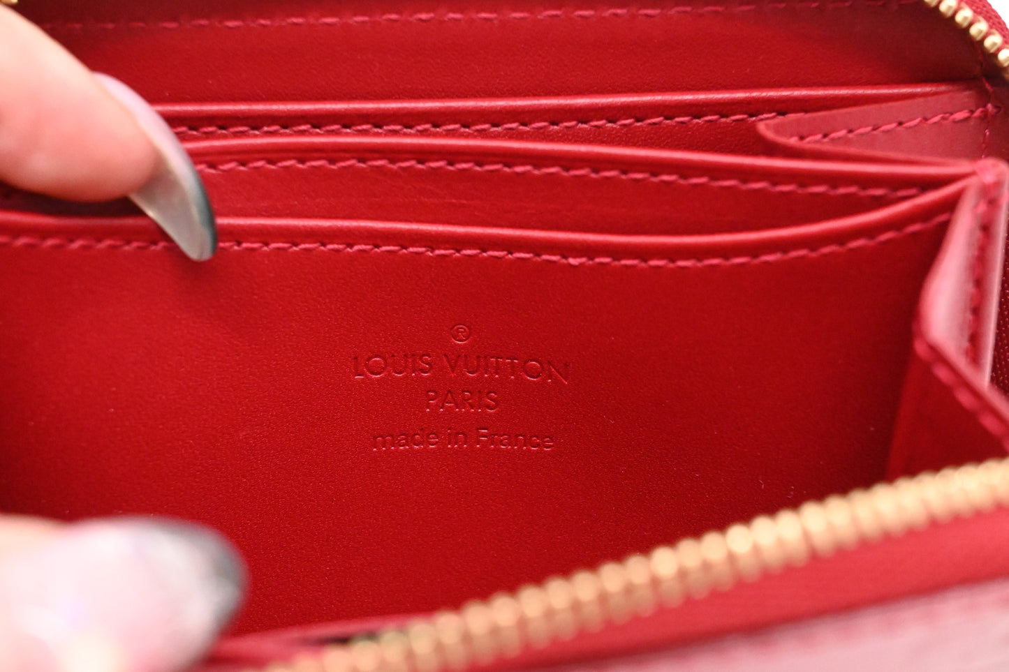 Louis Vuitton Zippy Coin Case in Red Vernis Leather