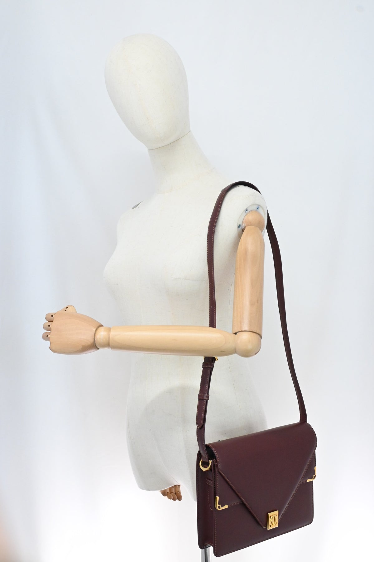 Cartier Crossbody Bag in Burgundy Leather