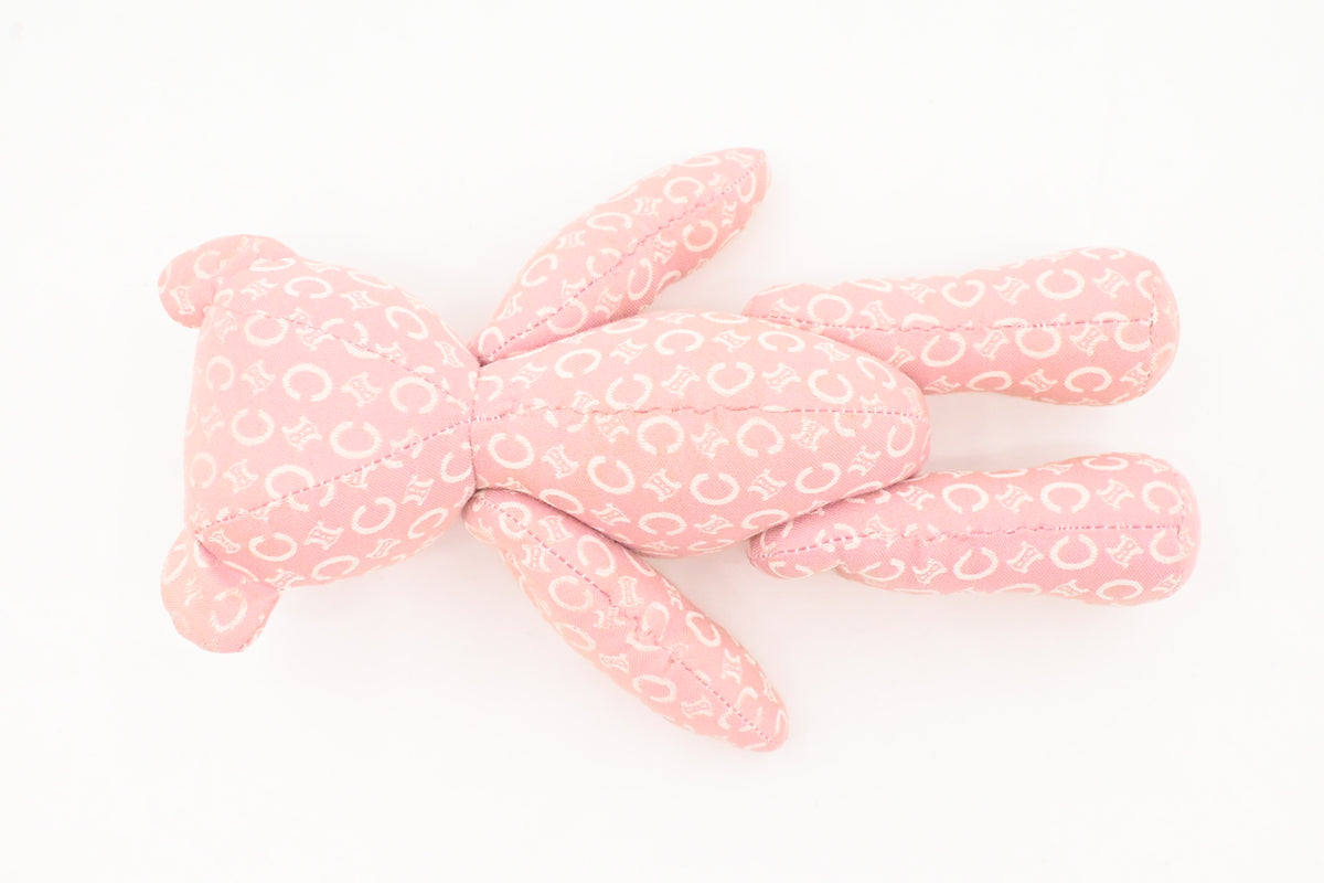Celine Teddy Bear in Pink Canvas