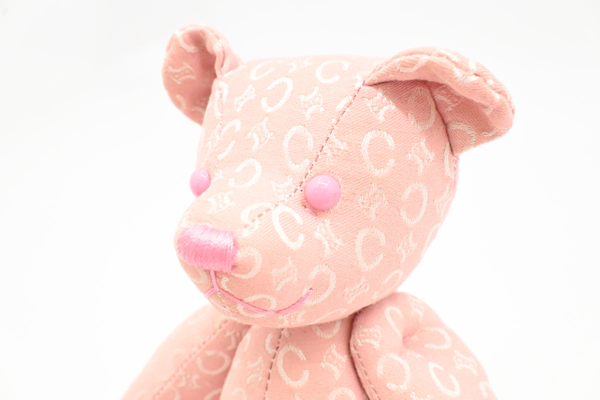 Celine Teddy Bear in Pink Canvas