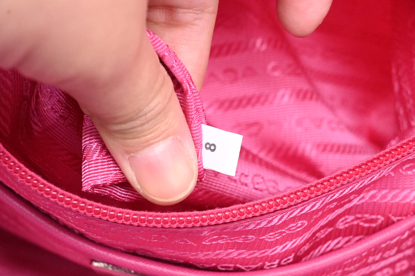 Prada Two Way Tote Bag in Pink Nylon