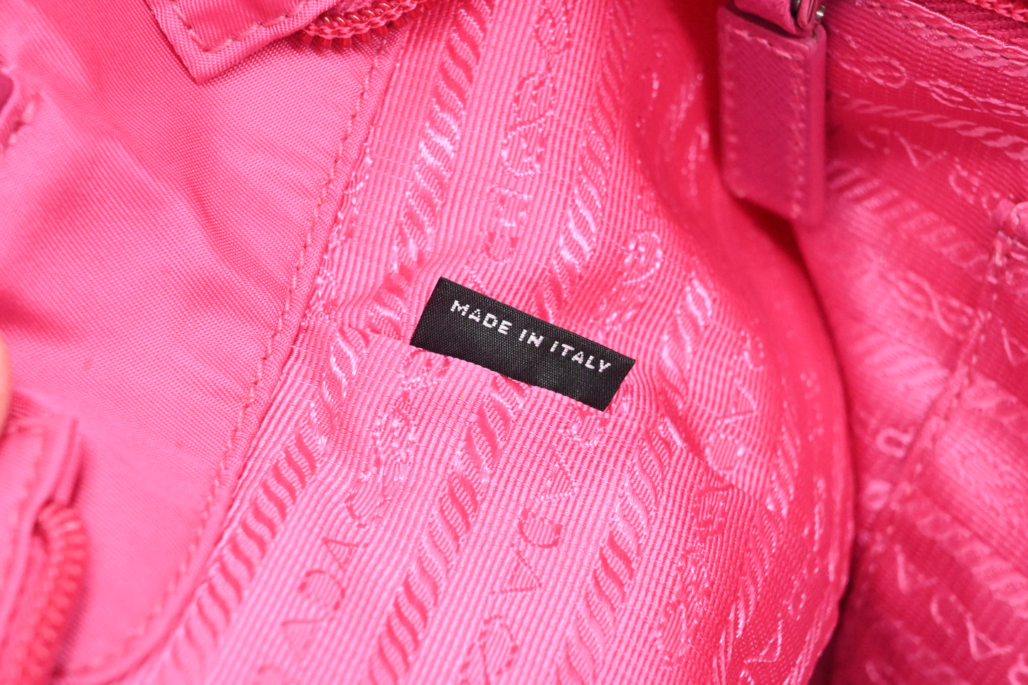 Prada Two Way Tote Bag in Pink Nylon