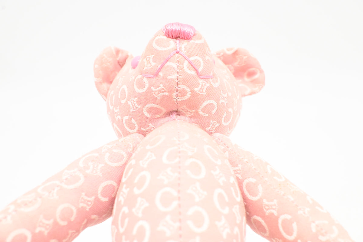 Celine Teddy Bear in Pink Canvas