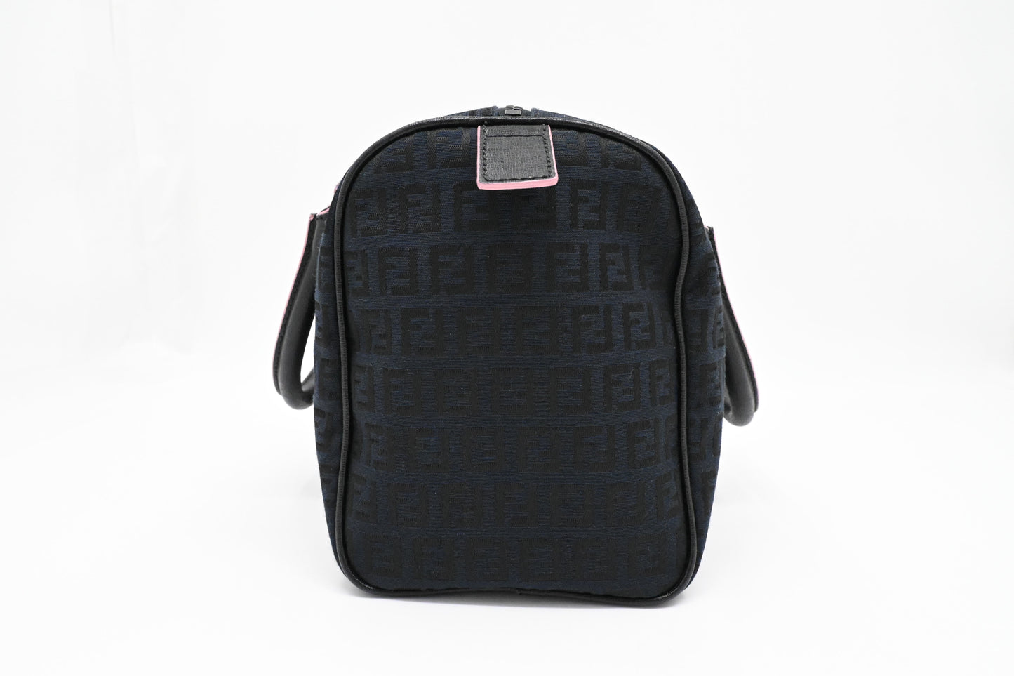 Fendi Forever Bauletto Boston Bag in Black Zucchino Canvas