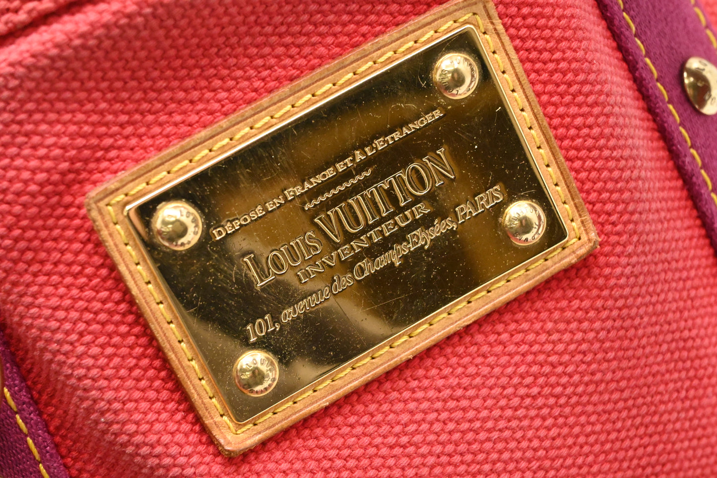 Louis Vuitton Antigua MM in Red Canvas