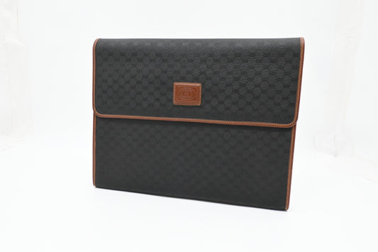 Gucci Portfolio Case in Black Micro GG Canvas