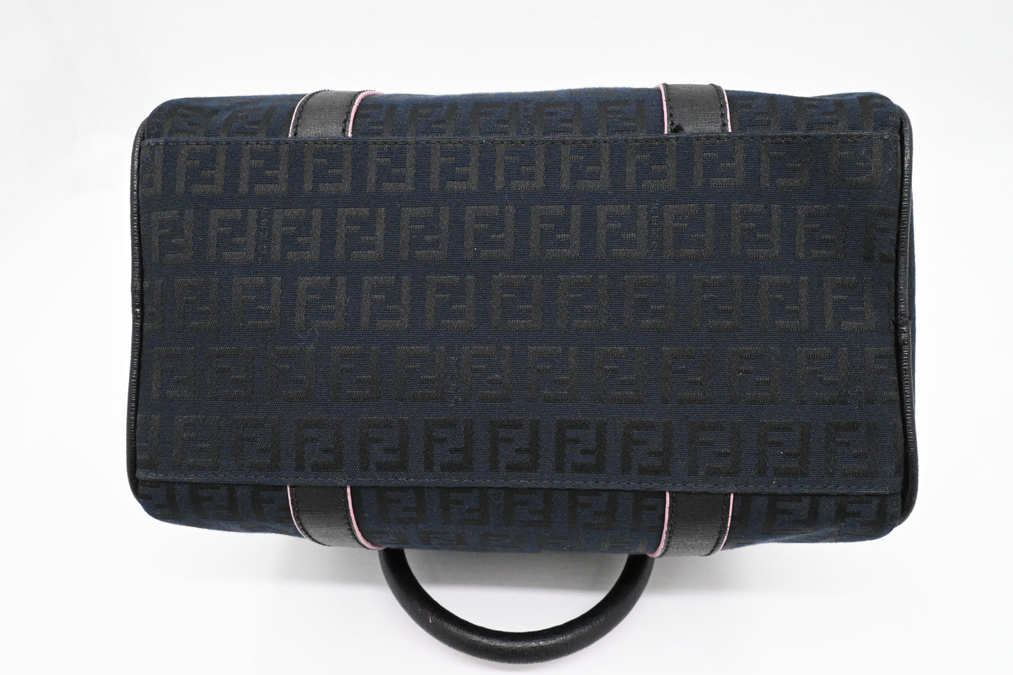 Fendi Forever Bauletto Boston Bag in Black Zucchino Canvas