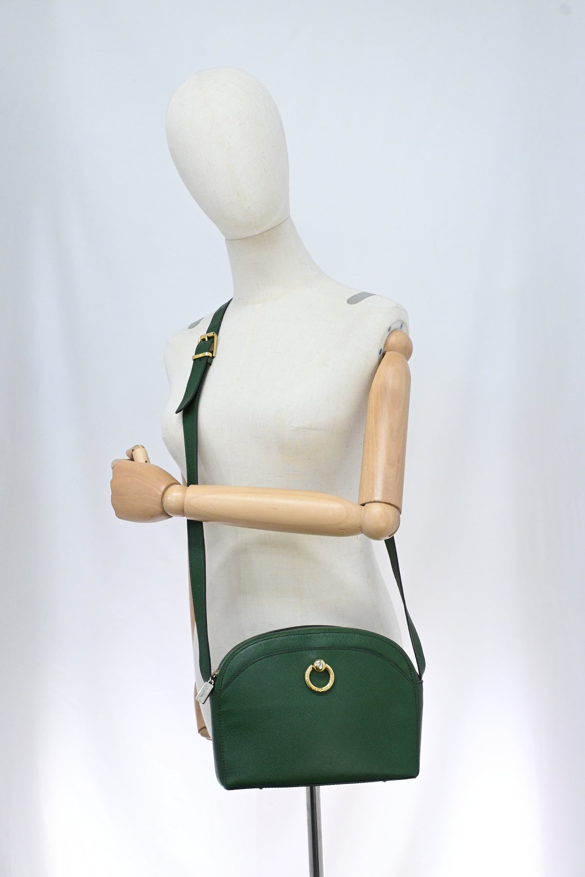 Celine Crossbody Bag in Green Leather