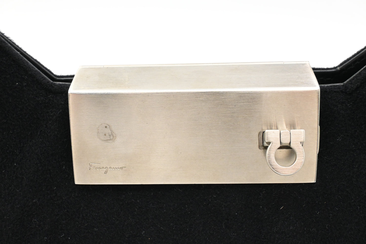 Ferragamo Shoulder Bag in Black Felt