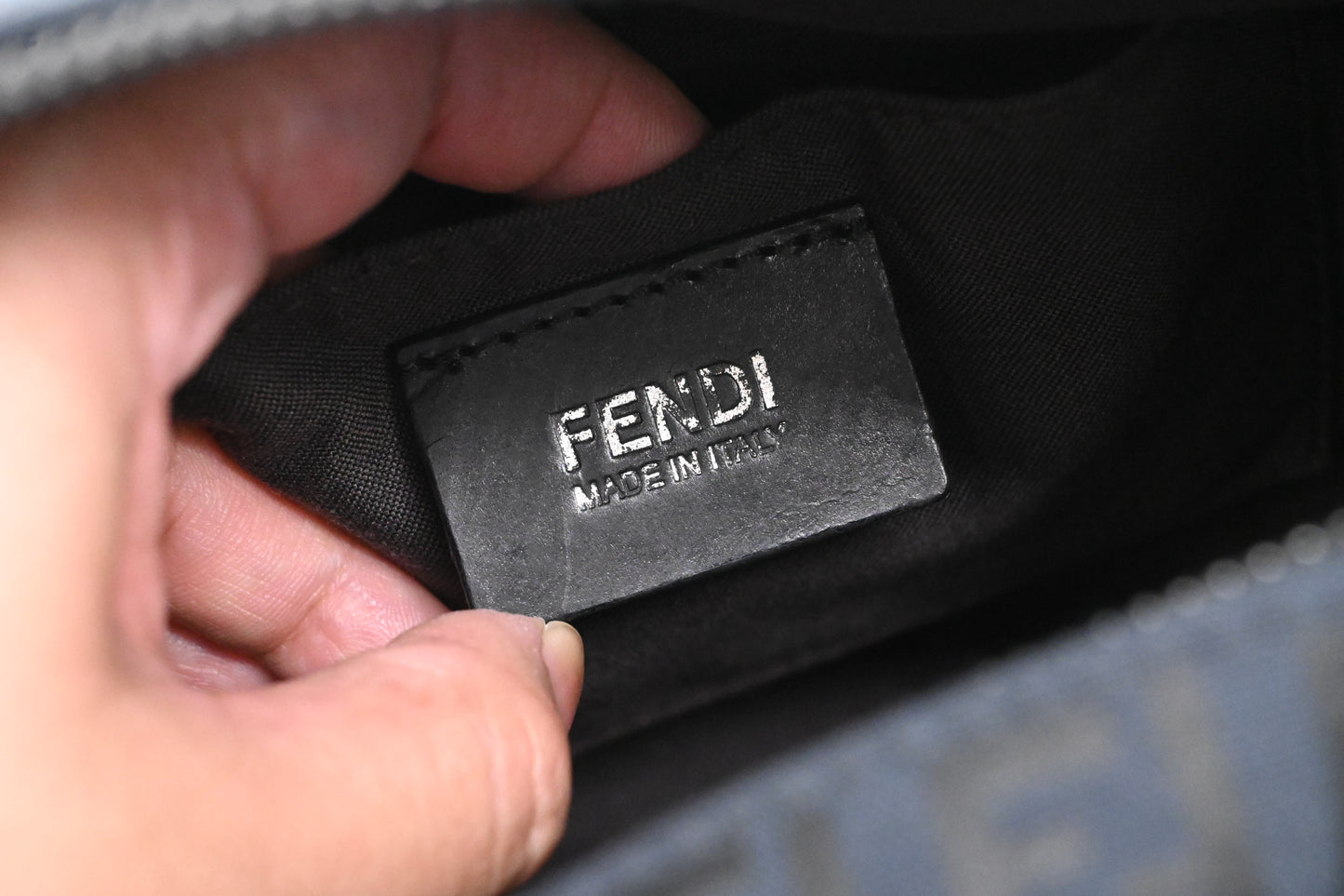 Fendi Forever Bauletto Boston Bag in Black Zucchino Canvas