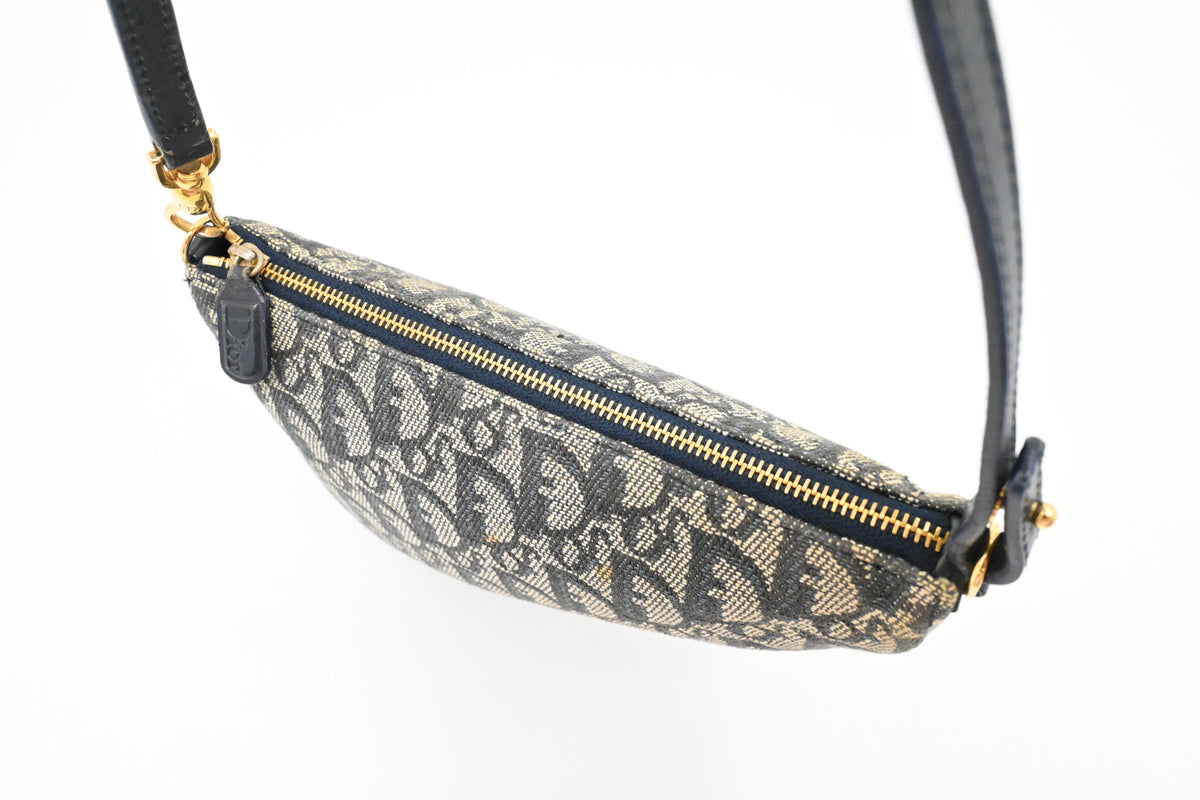 Dior Saddle Pouch in Blue Oblique Canvas