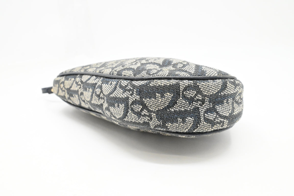Dior Saddle Pouch in Blue Oblique Canvas