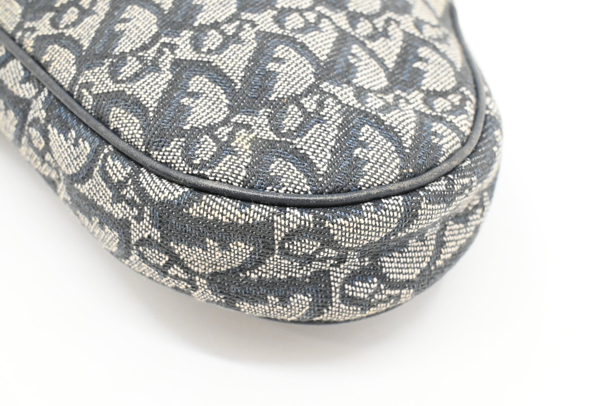 Dior Saddle Pouch in Blue Oblique Canvas
