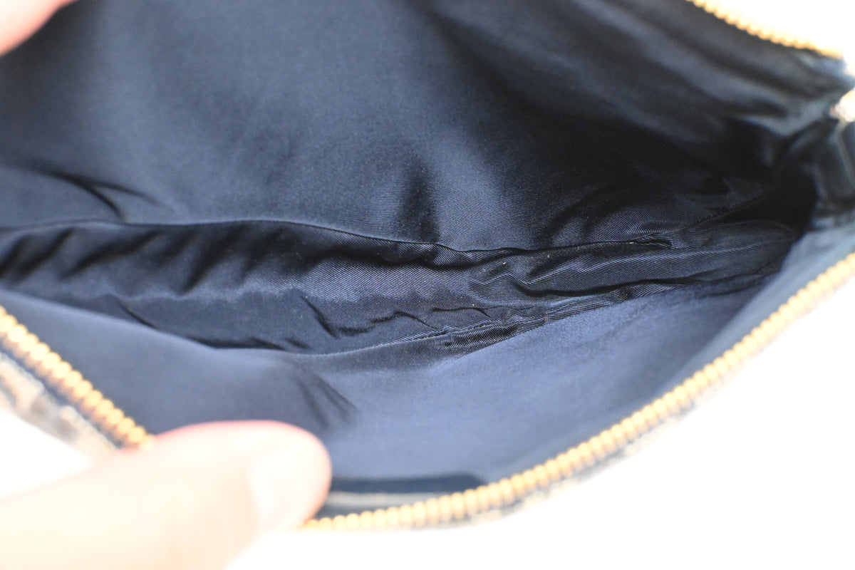 Dior Saddle Pouch in Blue Oblique Canvas