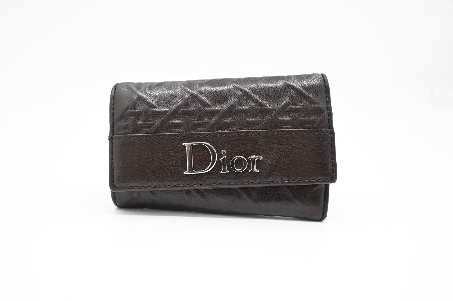 Dior Key Case in Brown Leather
