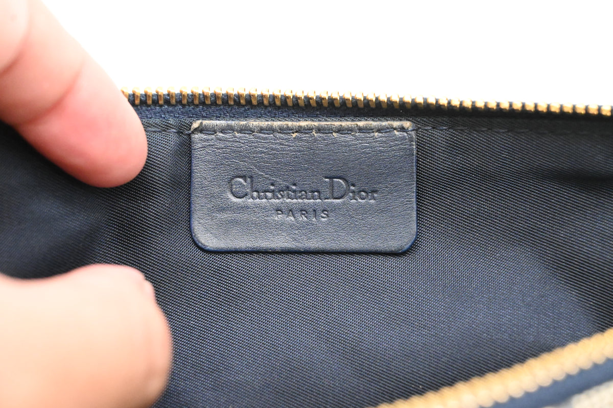 Dior Saddle Pouch in Blue Oblique Canvas