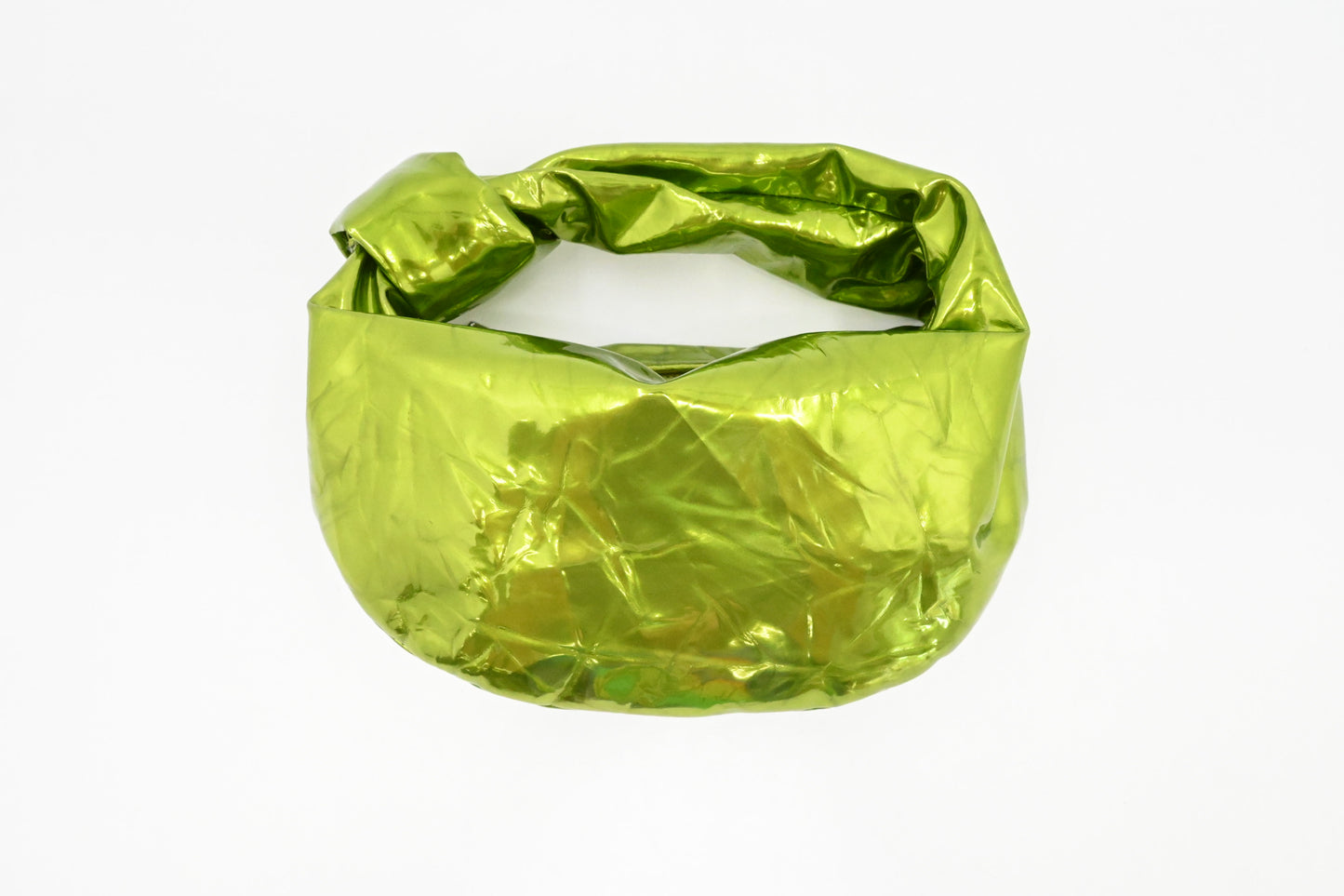 Bottega Veneta Mini Jodie in Metallic Green Patent Leather
