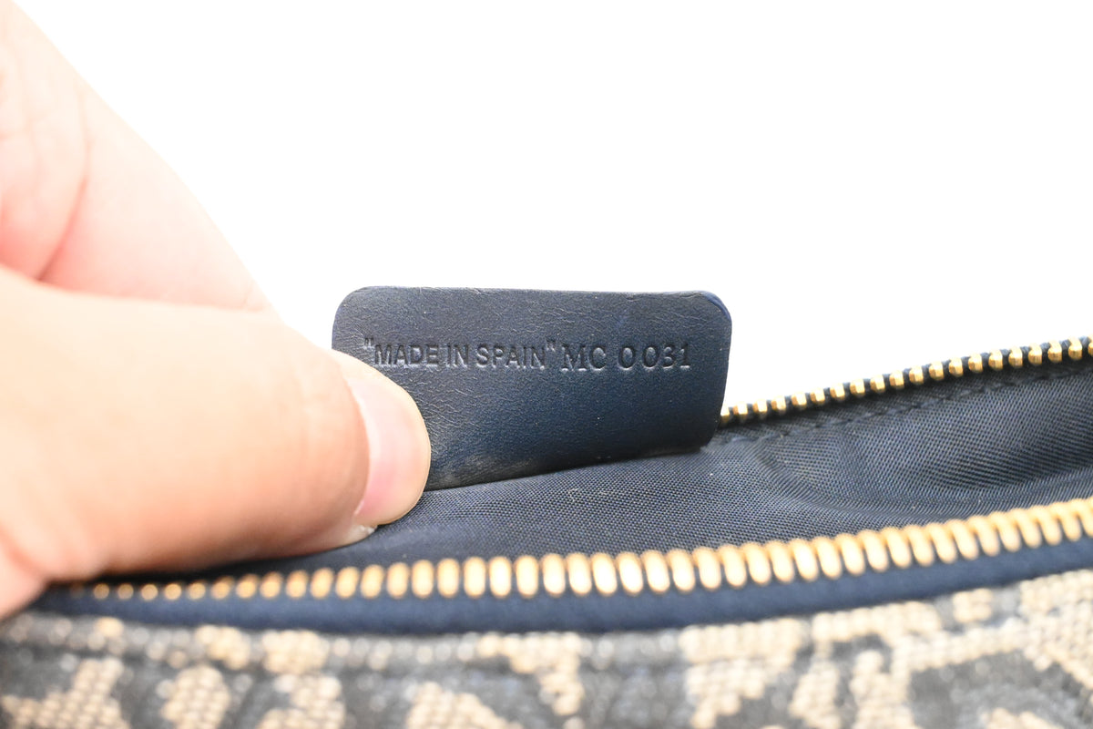 Dior Saddle Pouch in Blue Oblique Canvas
