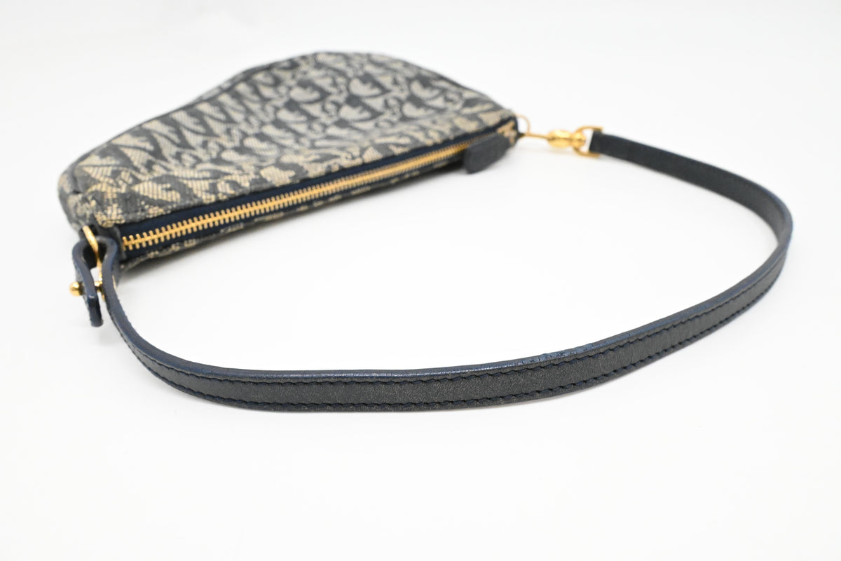 Dior Saddle Pouch in Blue Oblique Canvas