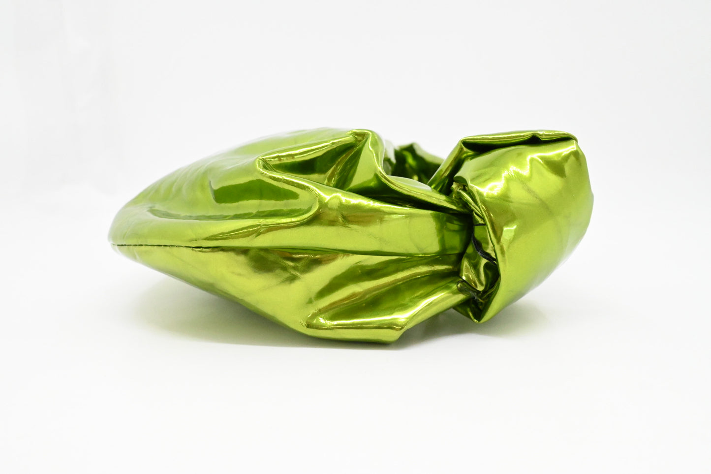 Bottega Veneta Mini Jodie in Metallic Green Patent Leather