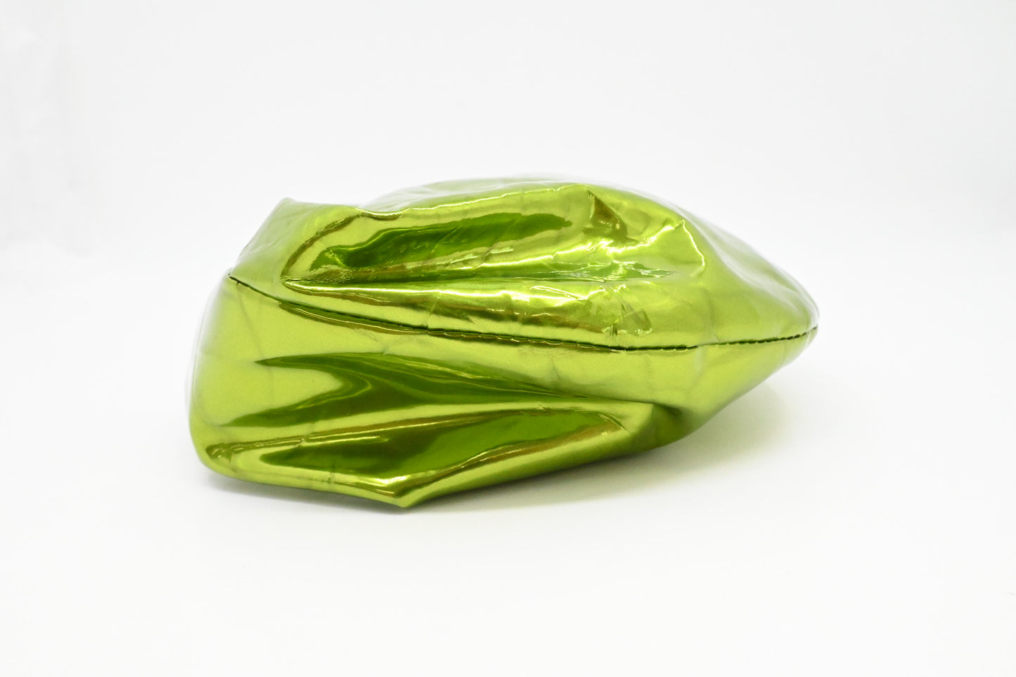 Bottega Veneta Mini Jodie in Metallic Green Patent Leather
